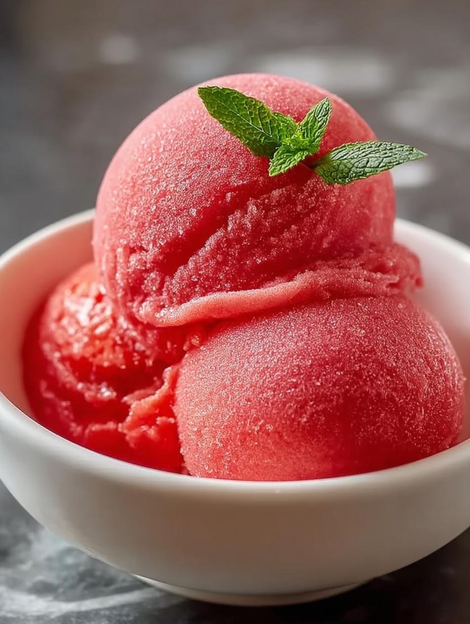 Delicious Watermelon Sorbet Recipe for Summer Bliss - Watermelon Sorbet - main visual representation