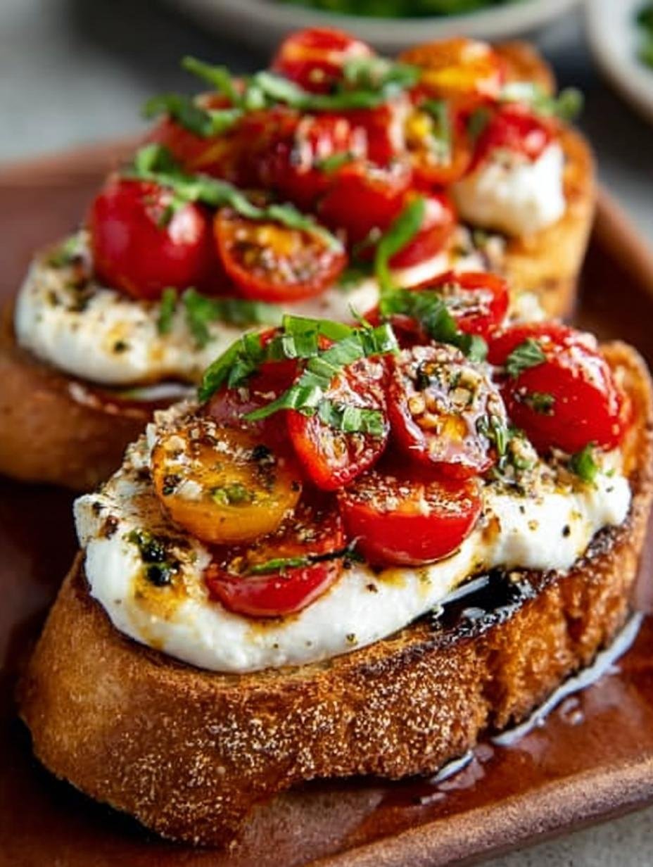 Burrata Bruschetta Toasts Incredible