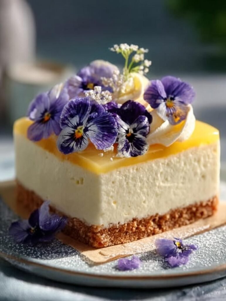 Candied Pansy Lemon Layer