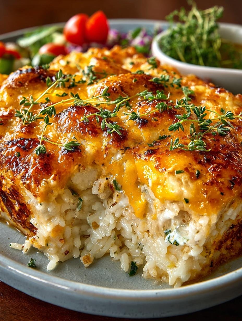 Cheesy Chicken Rice Bake