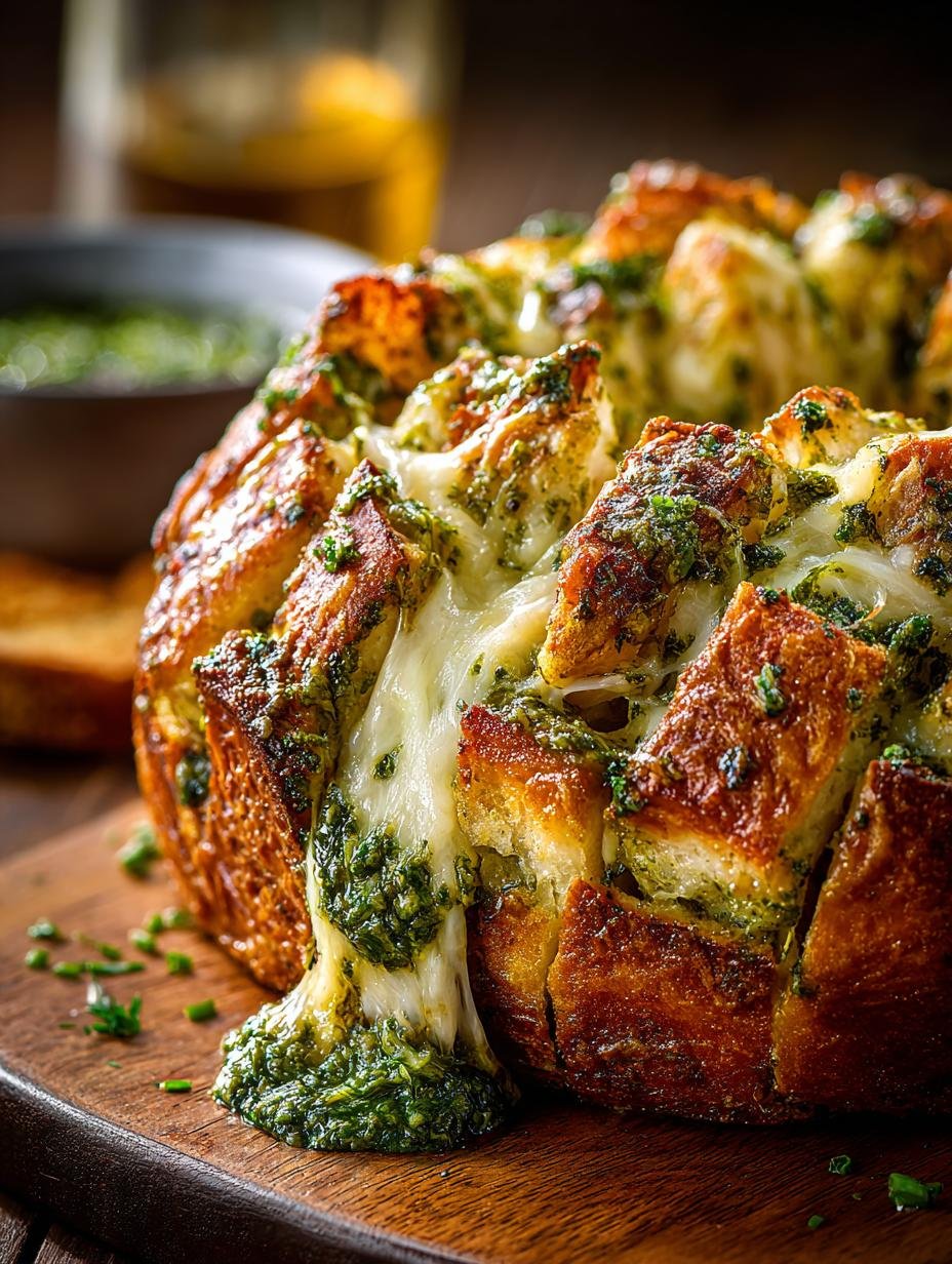 Cheesy Pesto Pull Apart: 6 Irresistible Layers of Flavor - Cheesy Pesto Pull Apart - additional detail