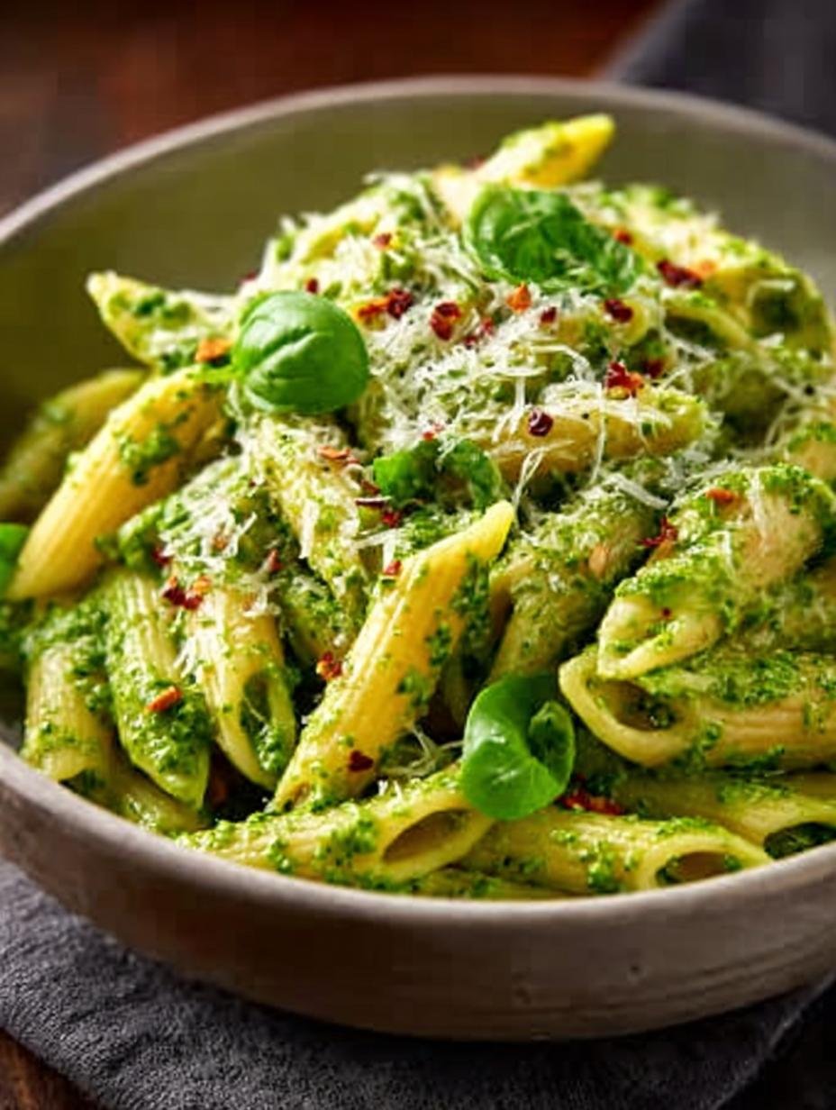 Creamy Avocado Pesto Pasta