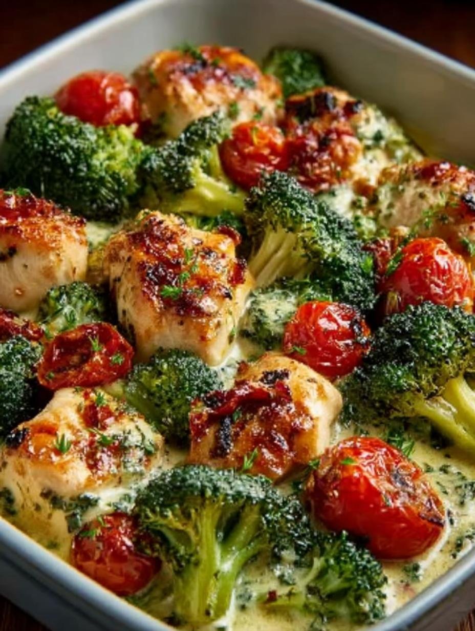 Creamy Tuscan Chicken Broccoli