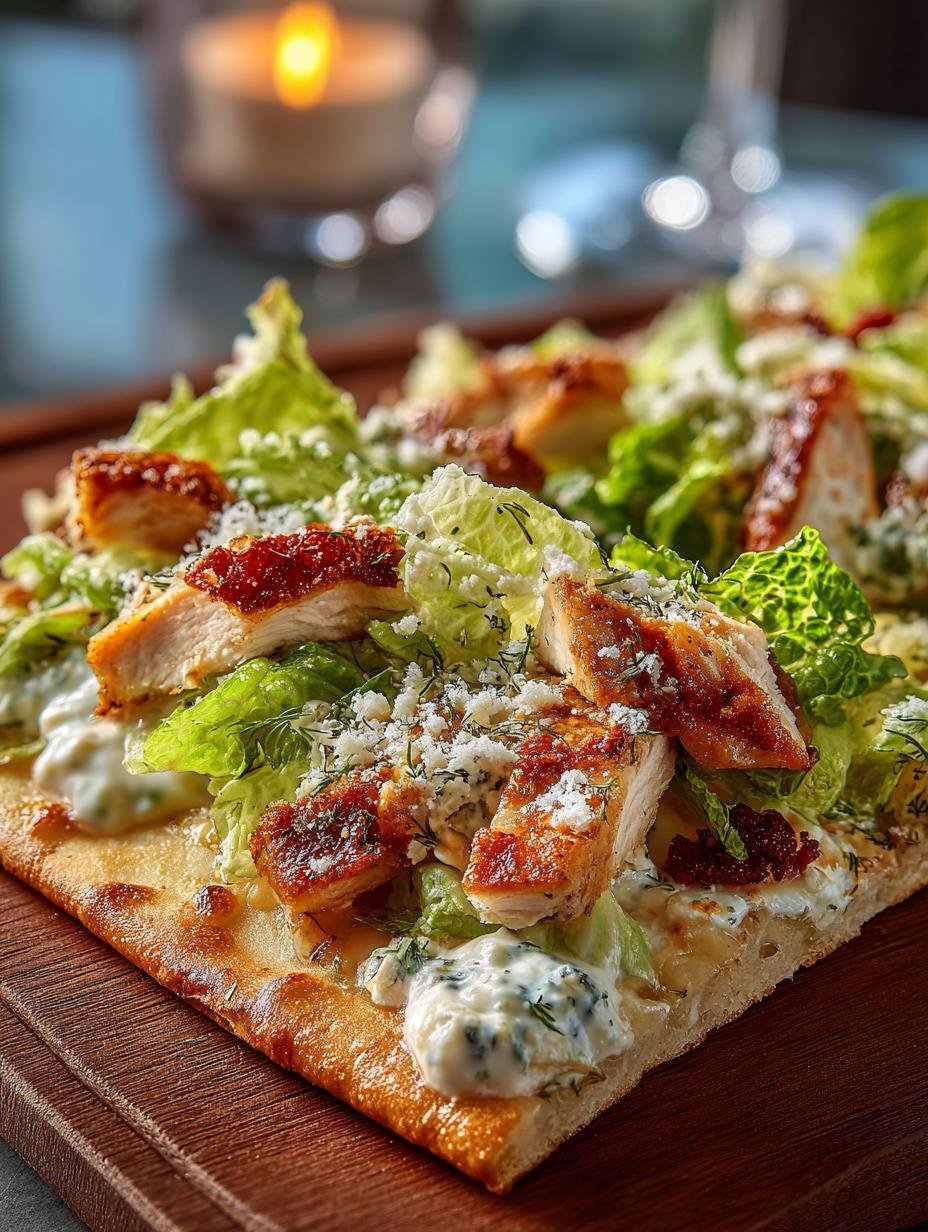 Crispy Chicken Caesar Flatbread: 5 Simple Steps - Crispy Chicken Caesar Flatbread - additional detail