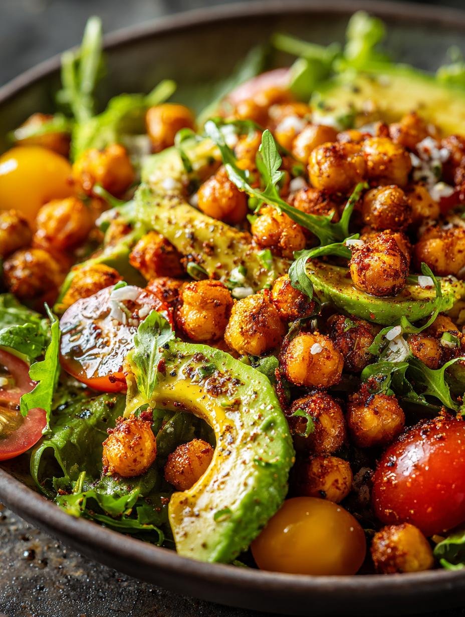 Crispy Chickpea Avocado Salad