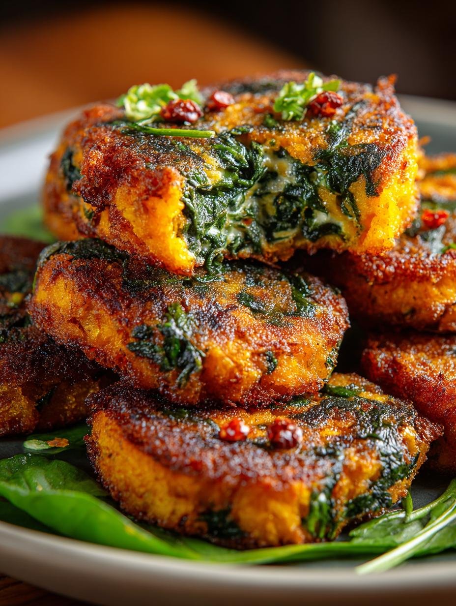 5 Irresistibly Crispy Sweet Potato Spinach Bites - Crispy Sweet Potato Spinach - main visual representation