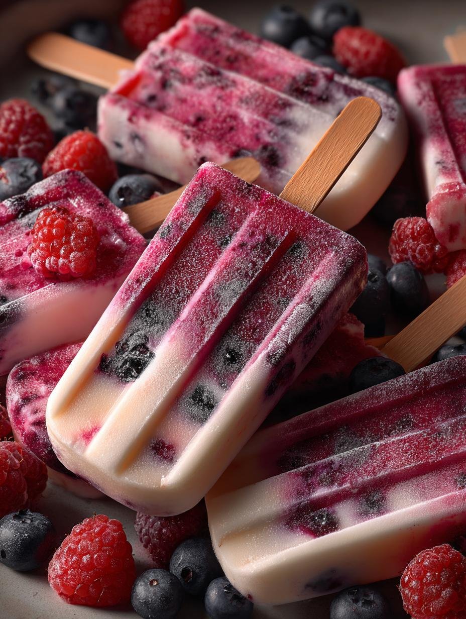 Frozen Fruit Yogurt Pops