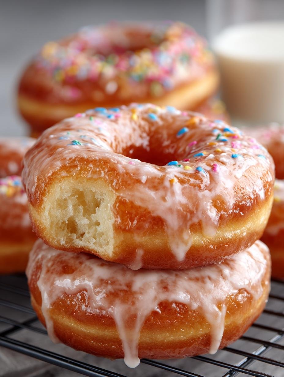 Glazed Donuts with Milk