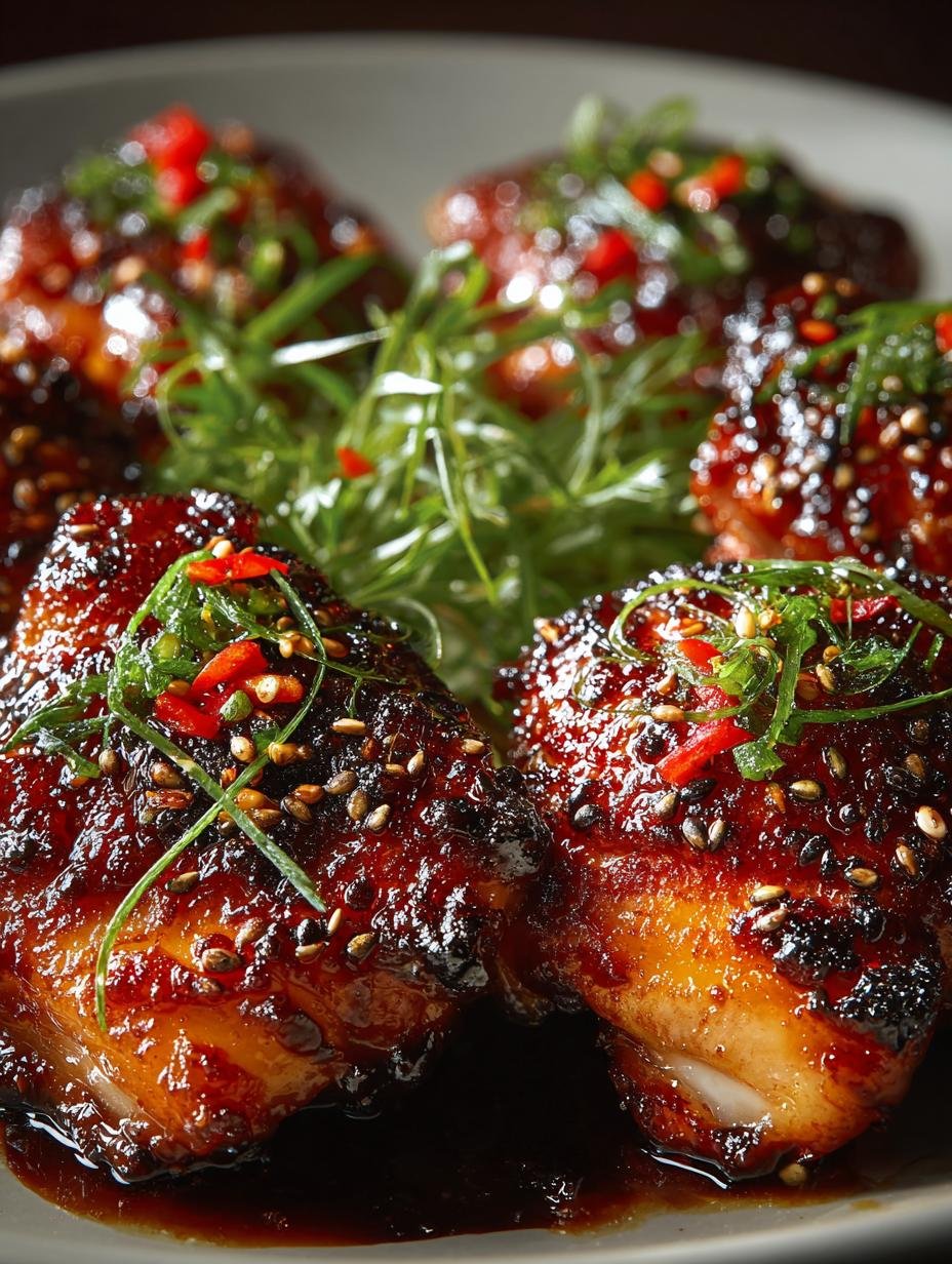 Delicious Gochujang Glazed Chicken Thighs Recipe - Gochujang Glazed Chicken Thighs - main visual representation