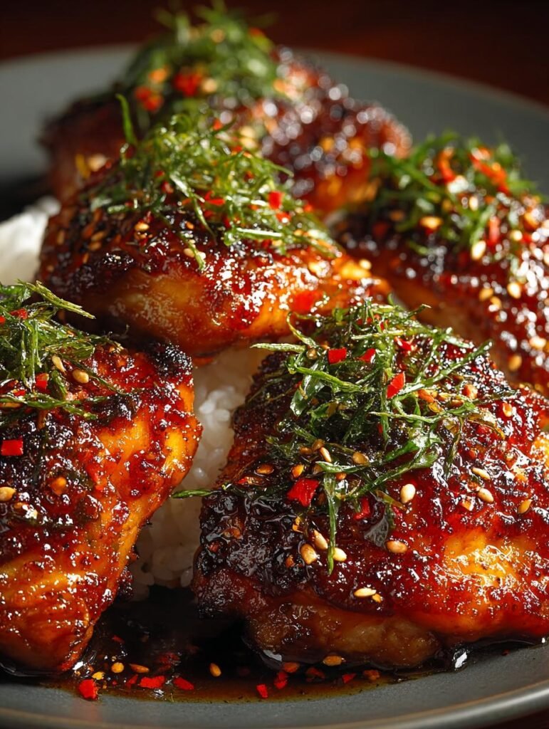 Gochujang Glazed Chicken Thighs