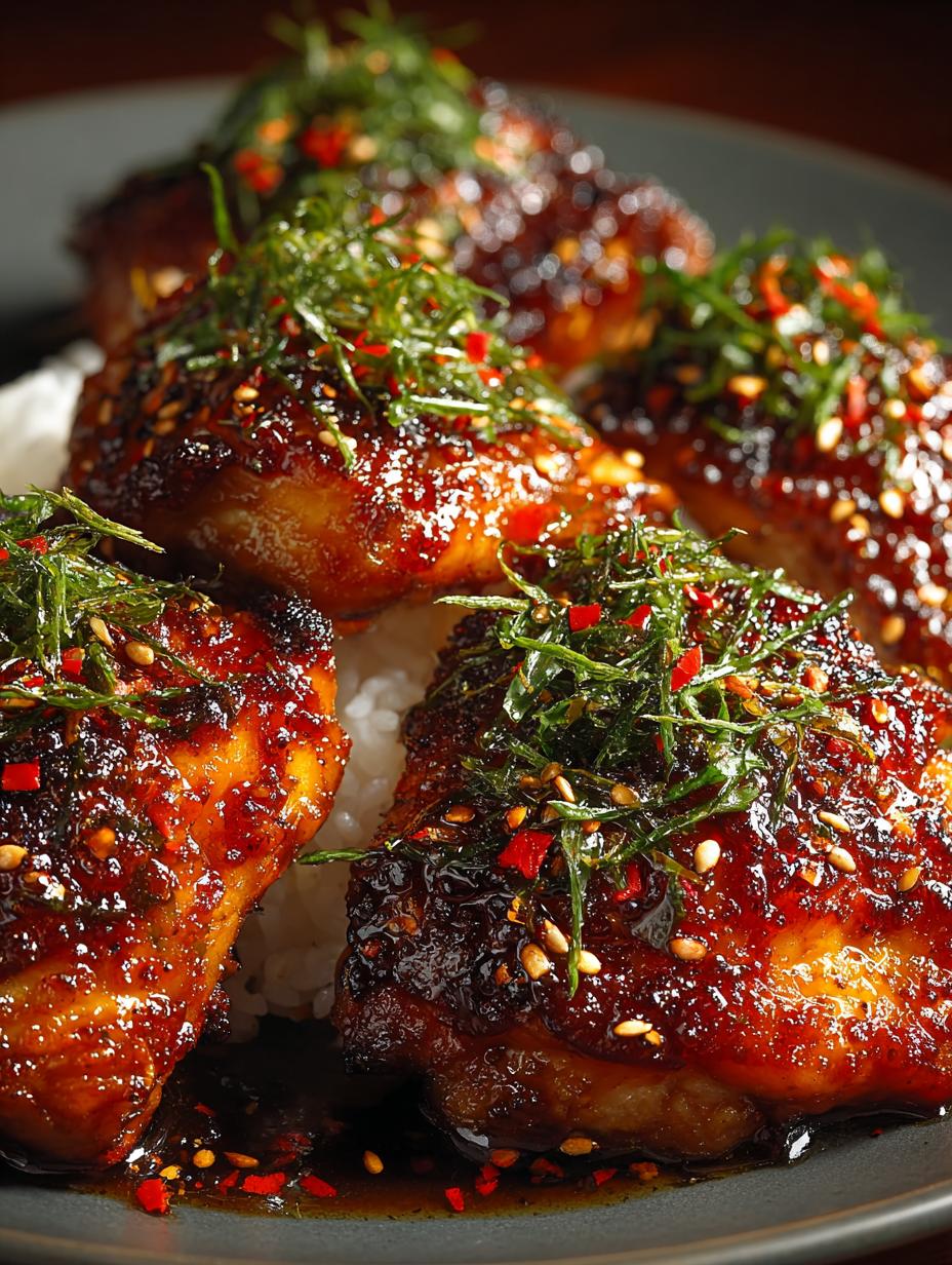 Gochujang Glazed Chicken Thighs