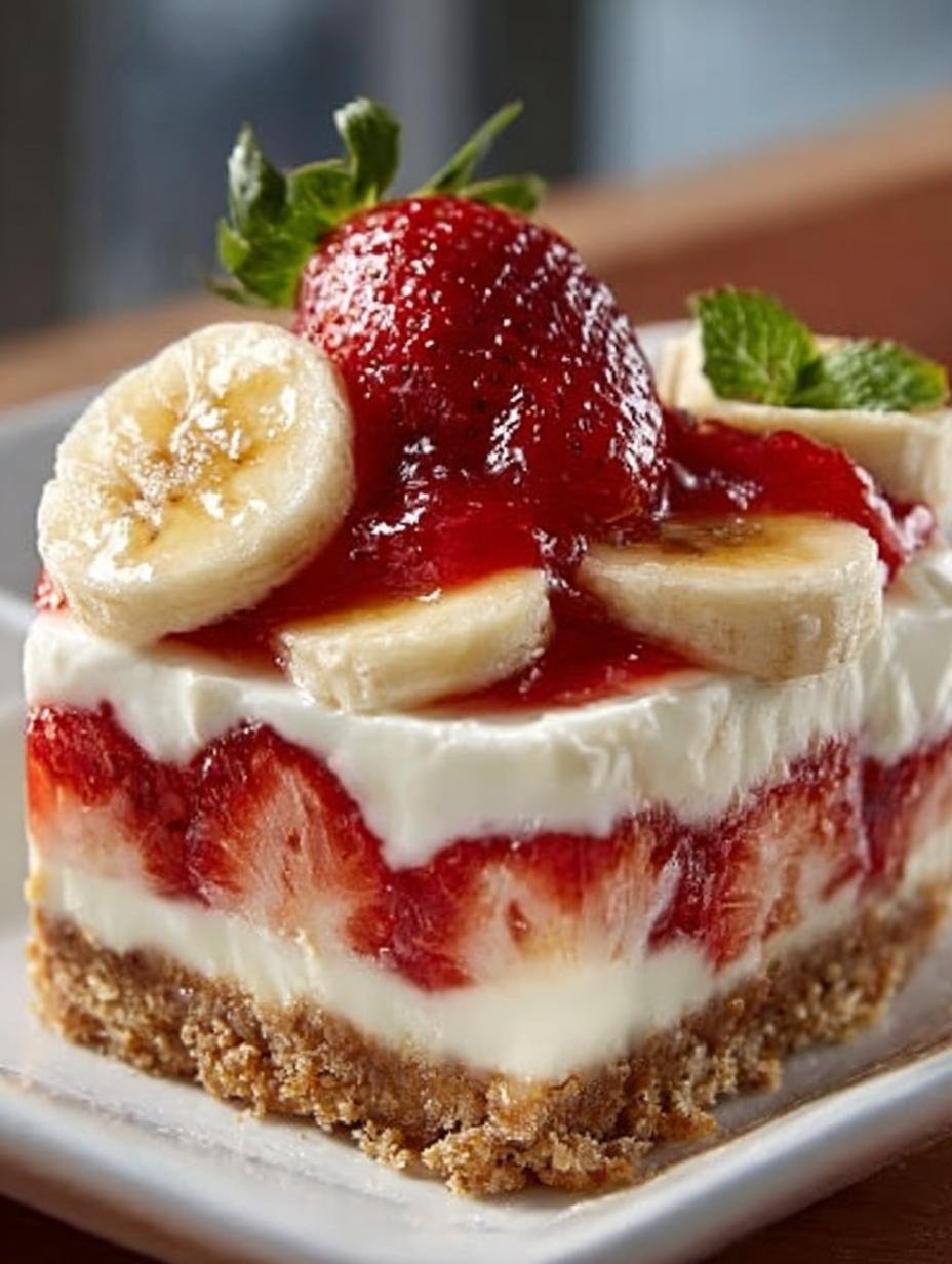 Irresistibly Creamy Strawberry Banana Cheesecake Bars - Irresistibly Creamy Strawberry Banana - additional detail