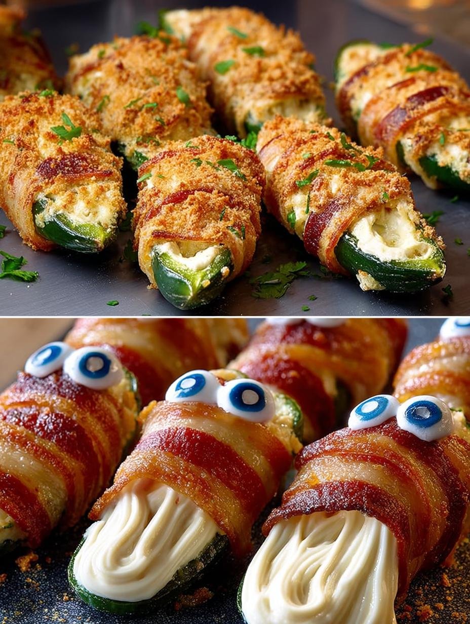 Jalapeno Popper Mummies Halloween: Spooky Treats for Parties - Jalapeno Popper Mummies Halloween - additional detail