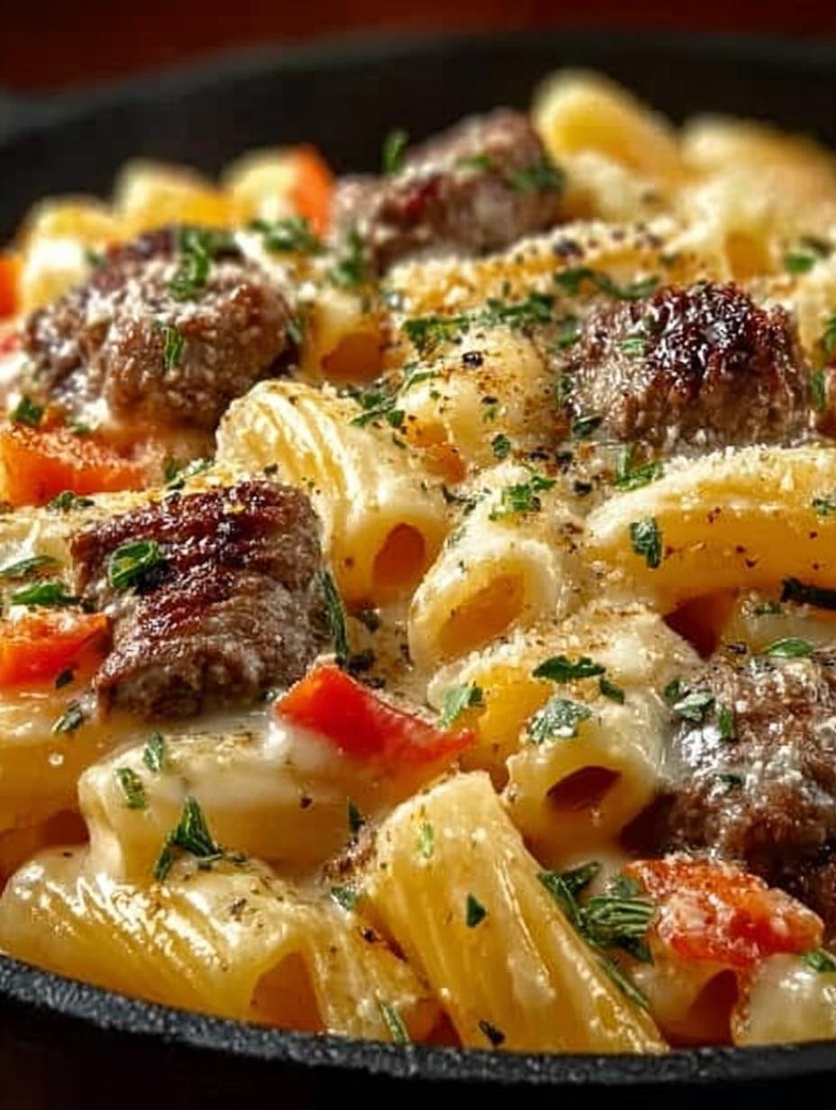 Delicious Philly Cheese Steak Pasta: 7 Incredible Steps - Philly Cheese Steak Pasta - main visual representation
