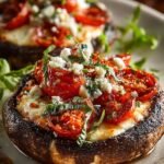 Pizza Stuffed Portobello Mushrooms