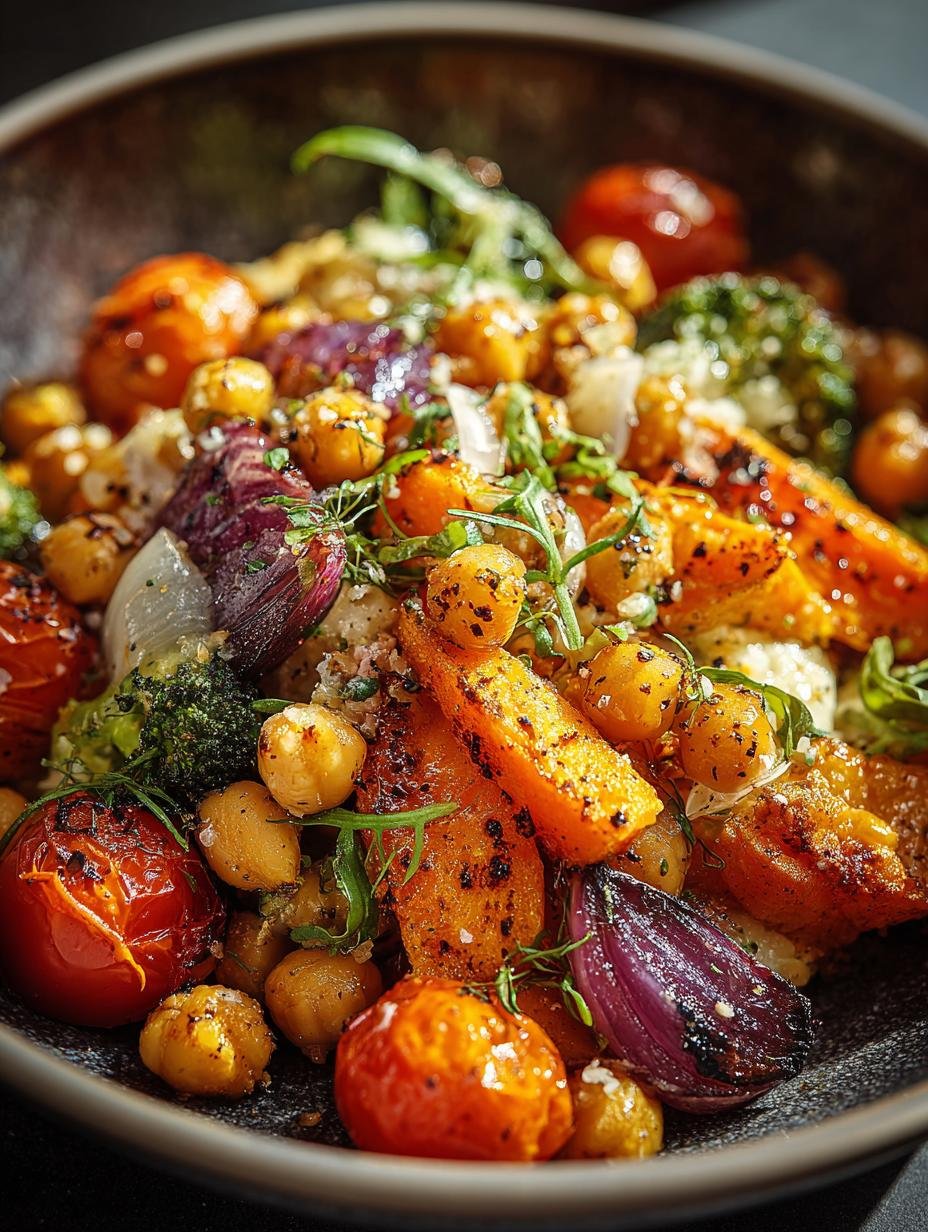 Delicious Roasted Veg Chickpea Bowl for Healthy Meals - Roasted Veg Chickpea Bowl - main visual representation