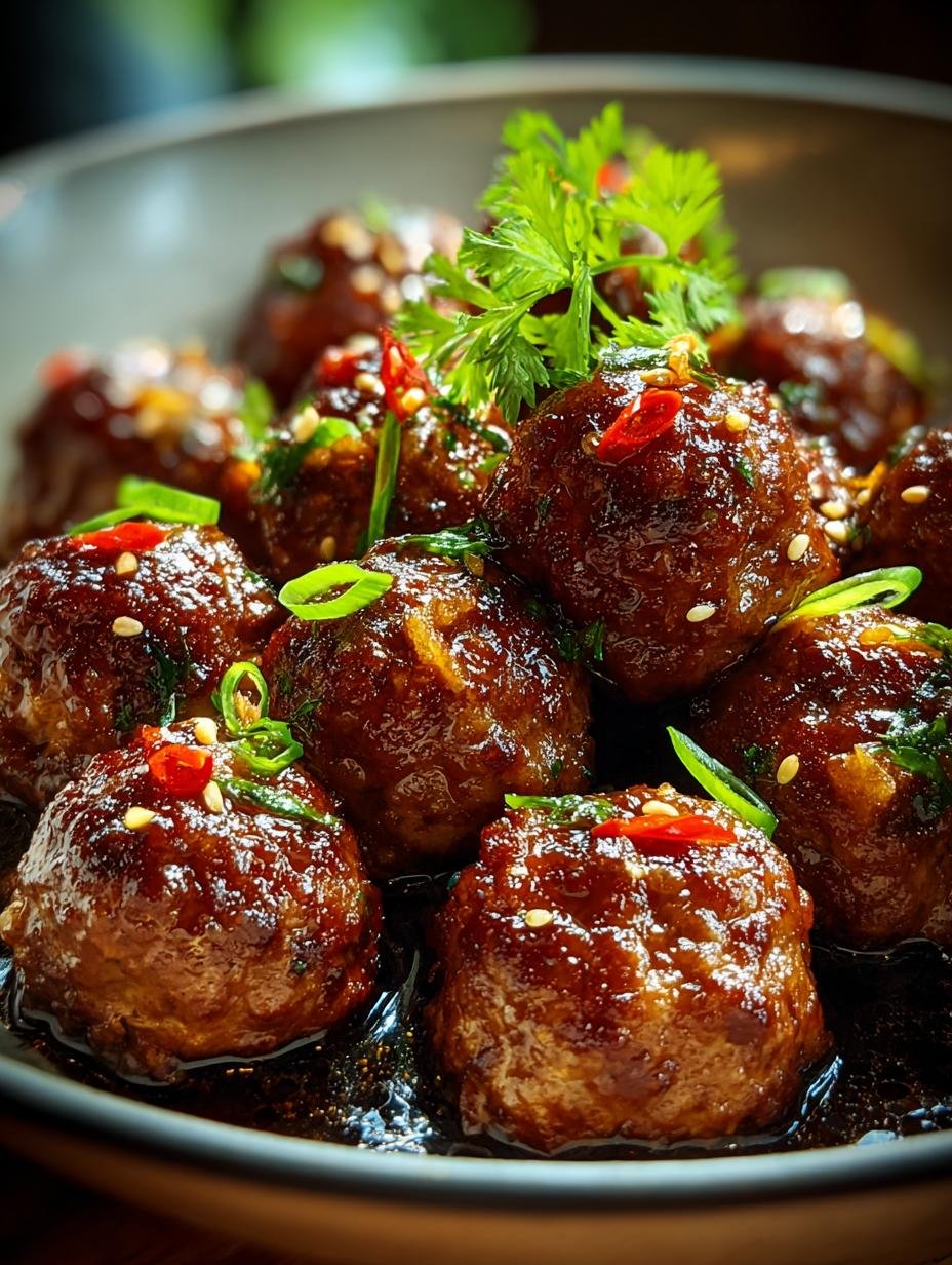 Sticky Ginger Garlic Meatballs: 5 Irresistible Ways - Sticky Ginger Garlic Meatballs - additional detail