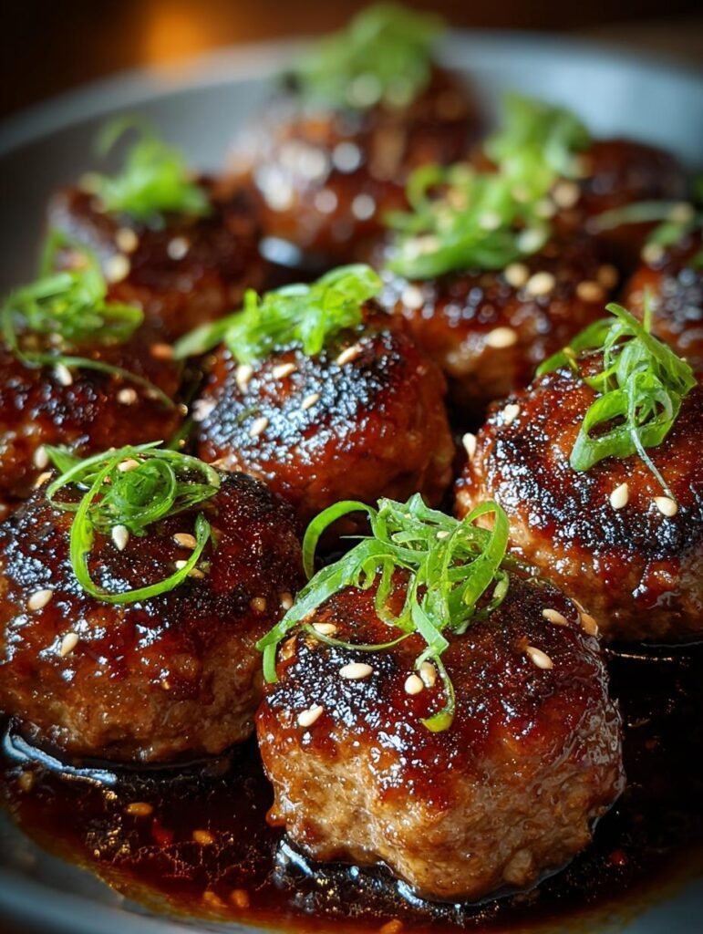 Sticky Ginger Garlic Meatballs
