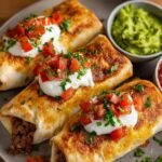 Baked Ground Beef Chimichangas