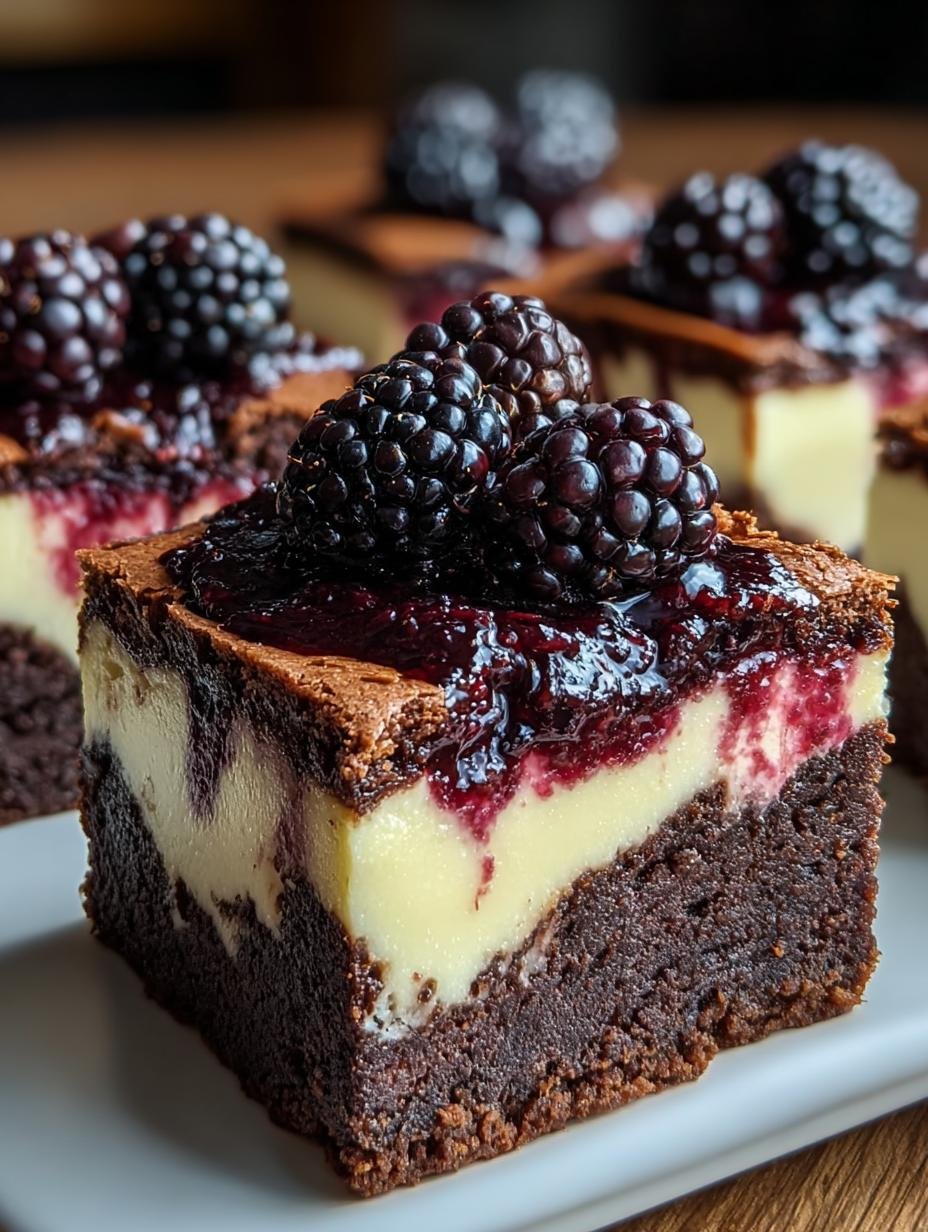 Blackberry Cheesecake Brownies