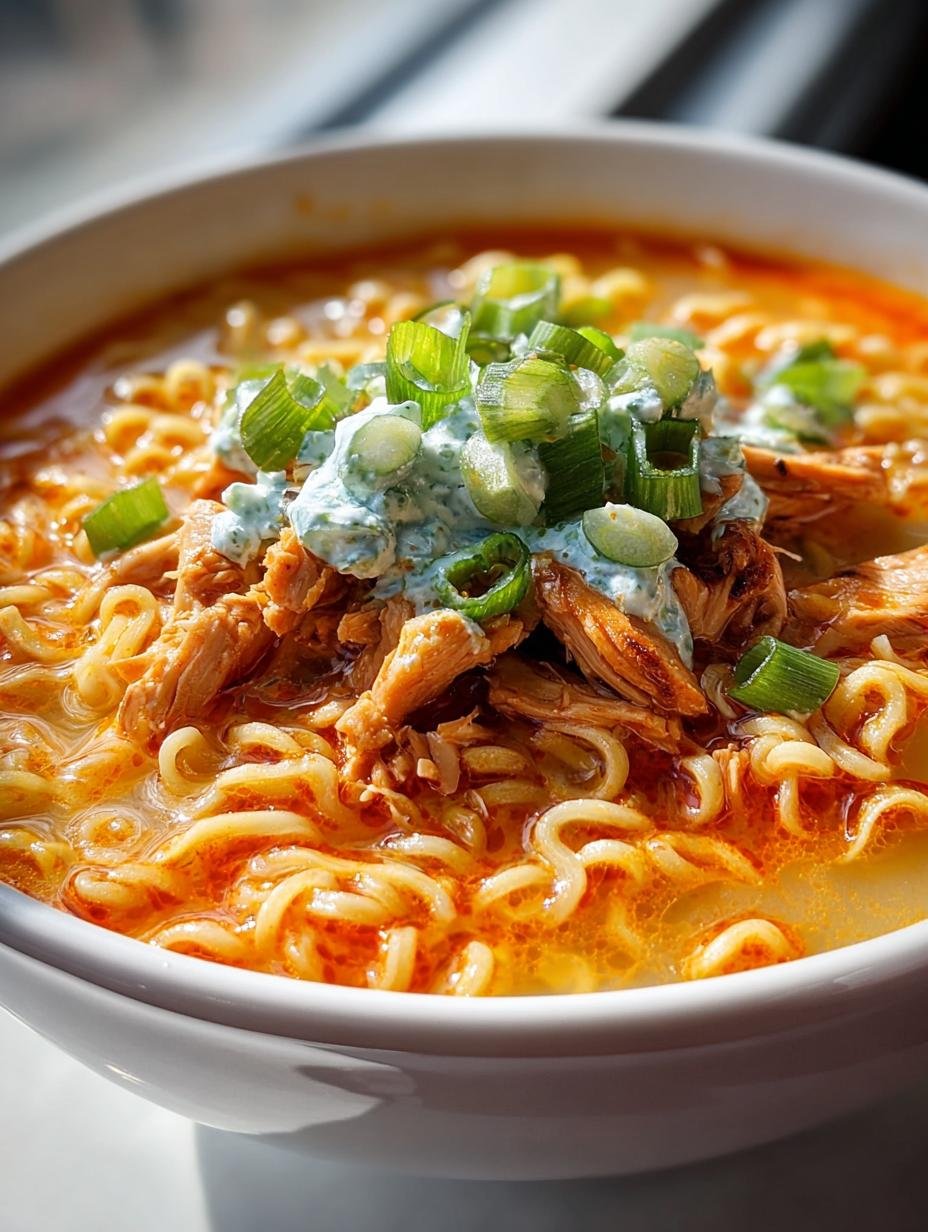Buffalo Chicken Creamy Ramen