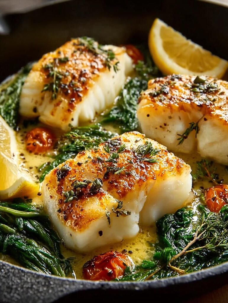 Buttered Cod Skillet