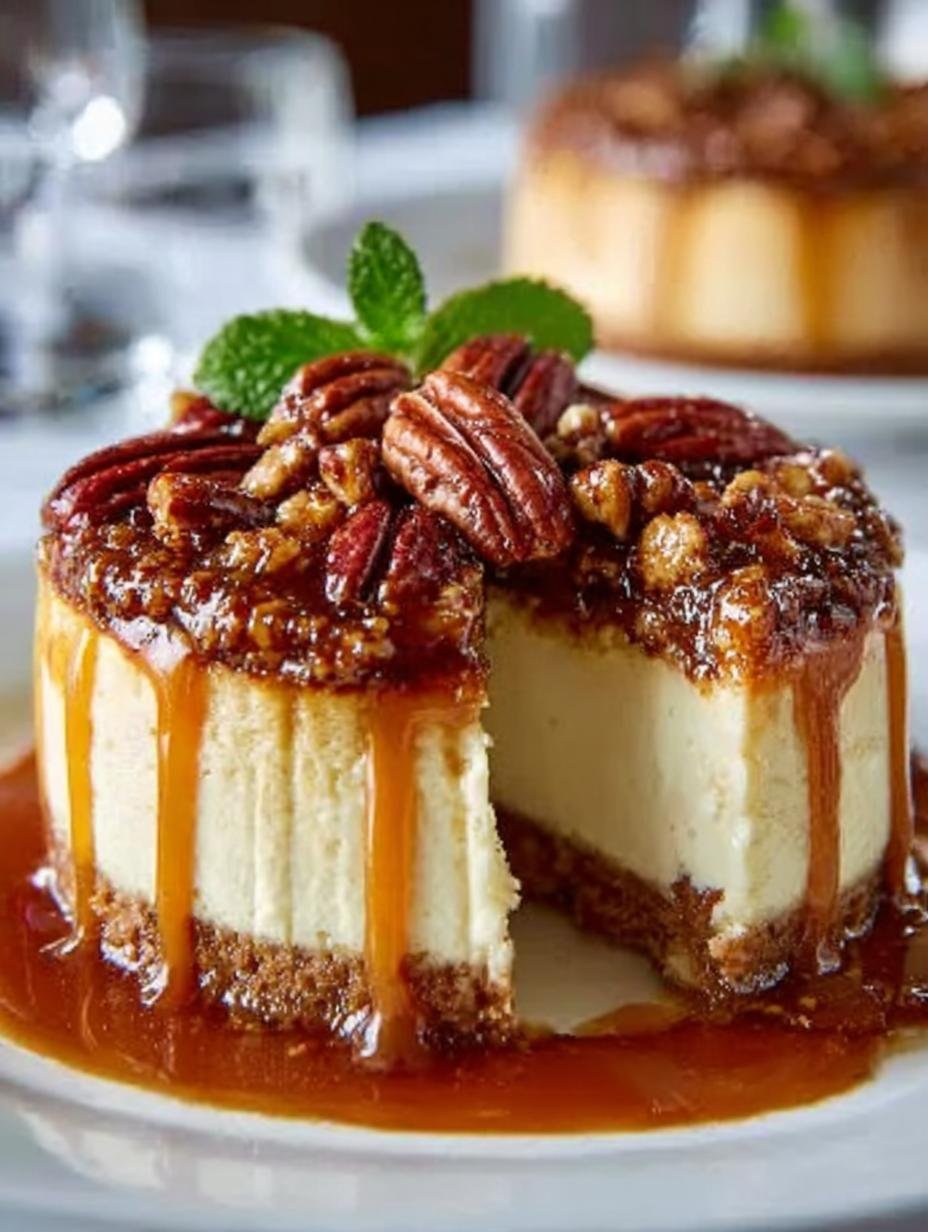 Caramel Pecan Pie Cheesecake: 7 Luscious Layers - Caramel Pecan Pie Cheesecake - main visual representation