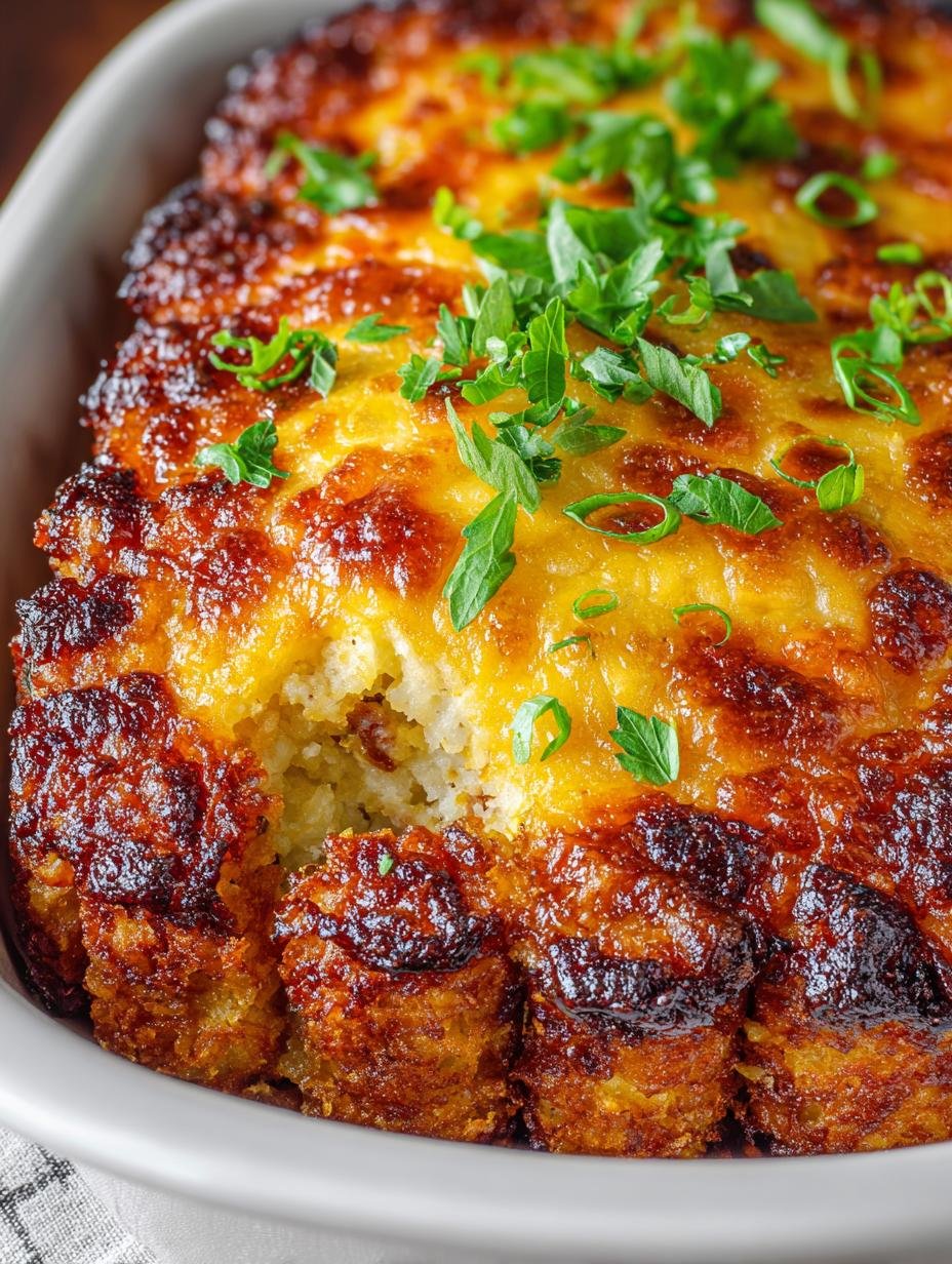 Cheesy Tater Tot Meatloaf: 5 Comforting Secrets - Cheesy Tater Tot Meatloaf - additional detail