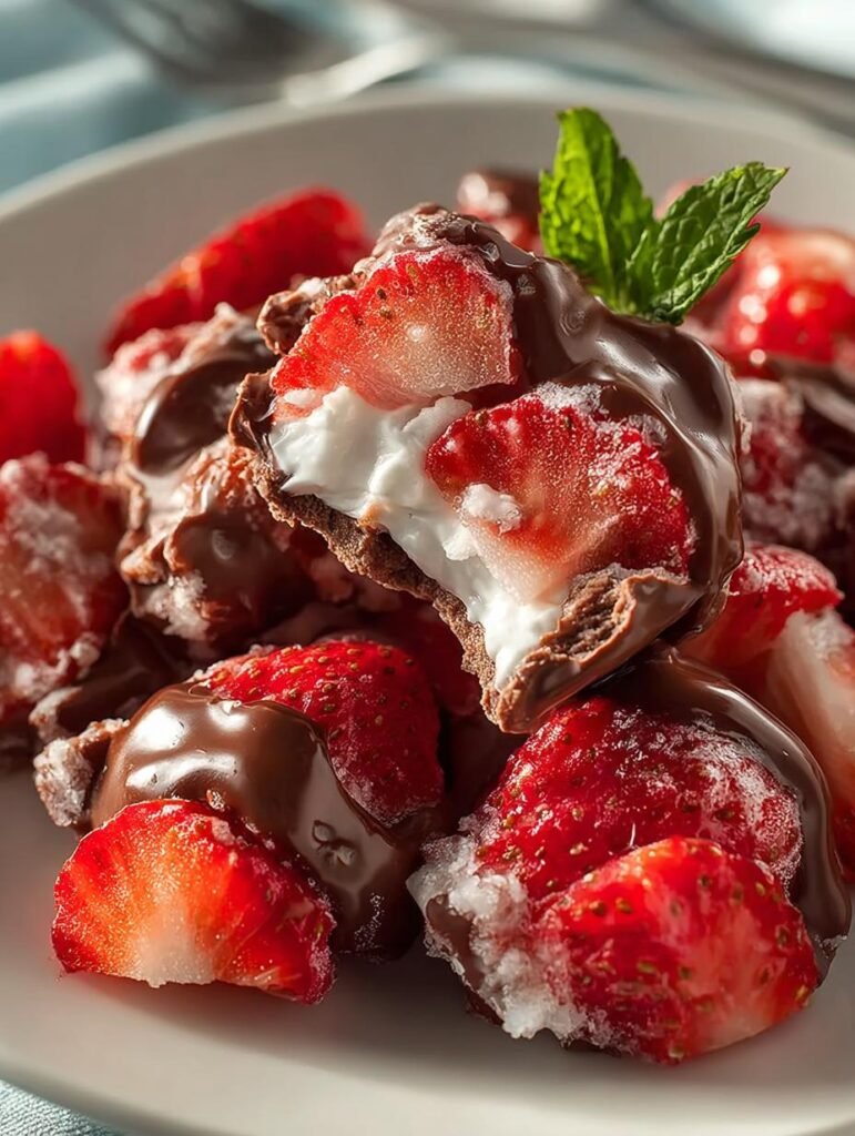 Chocolate Strawberry Yogurt Clusters