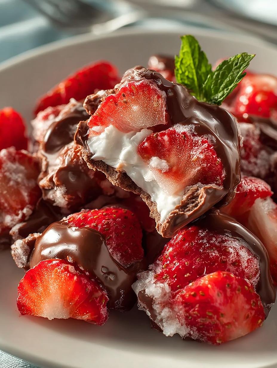 Chocolate Strawberry Yogurt Clusters
