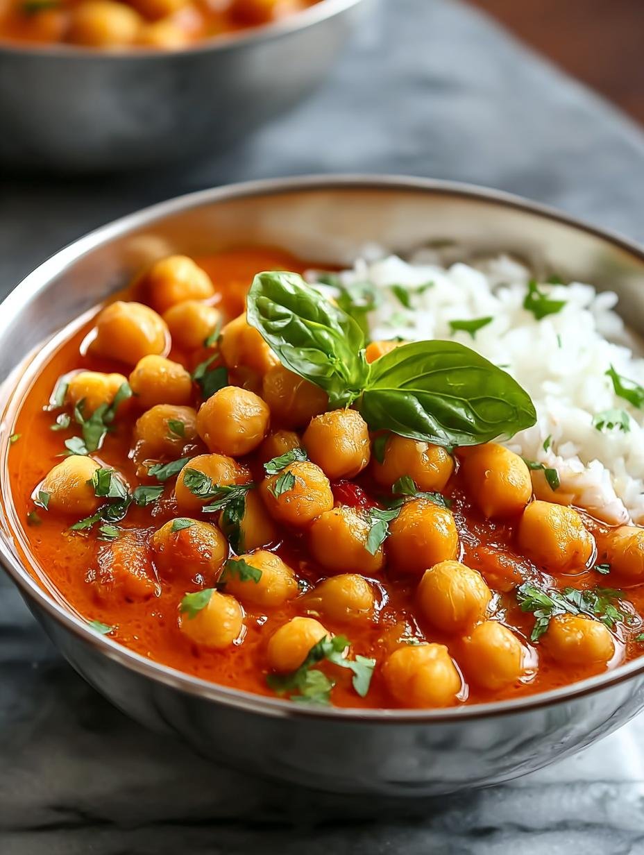 Creamy Red Curry Chickpeas