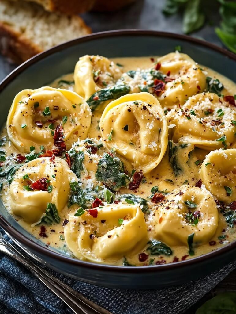 Creamy Tuscan Garlic Tortellini