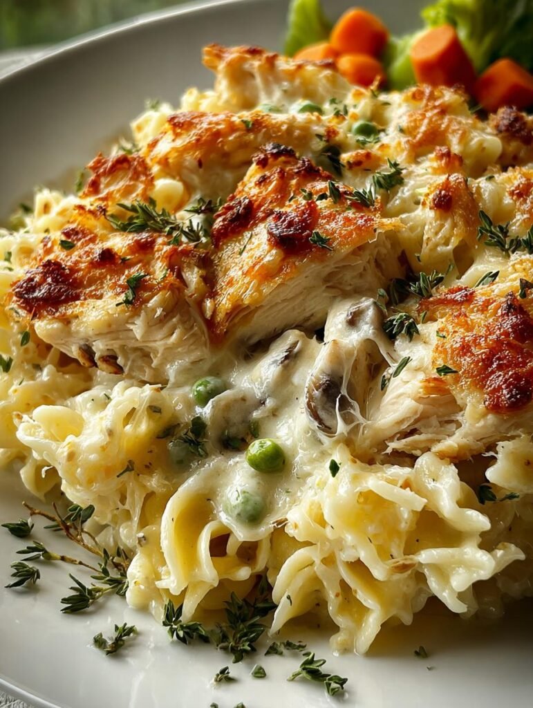 Dump Bake Chicken Alfredo