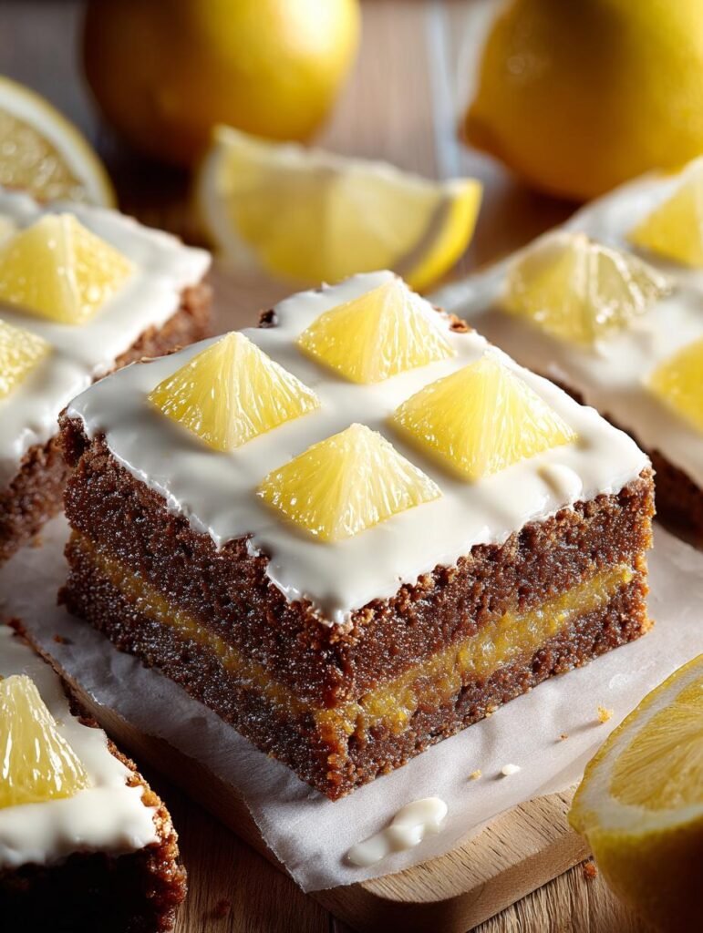 Irresistible Lemon Brownies Tangy
