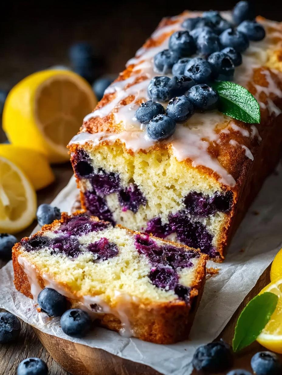 Lemon Blueberry Loaf Cake: 7 Sweetly Moist Slices - Lemon Blueberry Loaf Cake - main visual representation