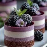 Mini Blackberry Mousse Cakes