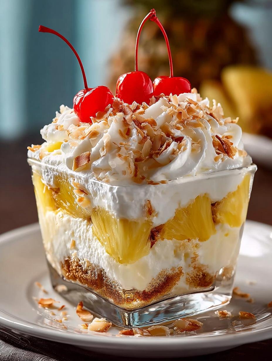 Pina Colada Cake Trifle: 7 Layers of Pure Joy - Pina Colada Cake Trifle - additional detail
