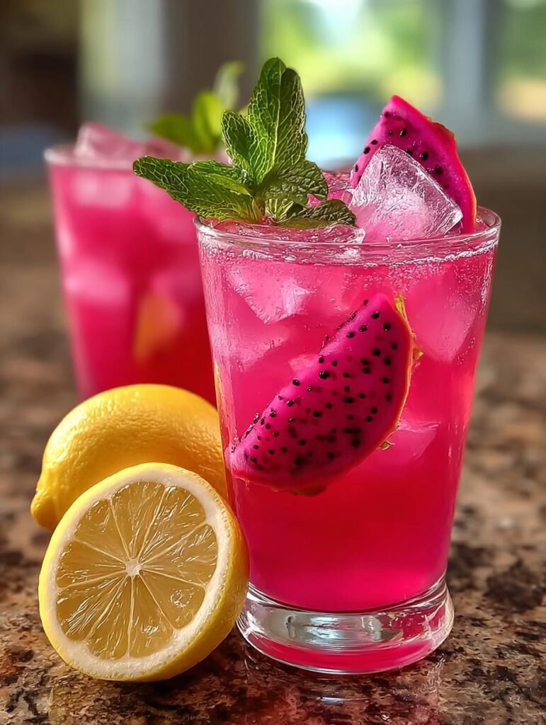 Pink Dragonfruit Lemonade