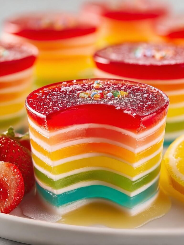 Rainbow Layered Jello