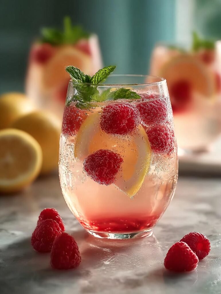 Raspberry Lemonade Sangria Cocktail