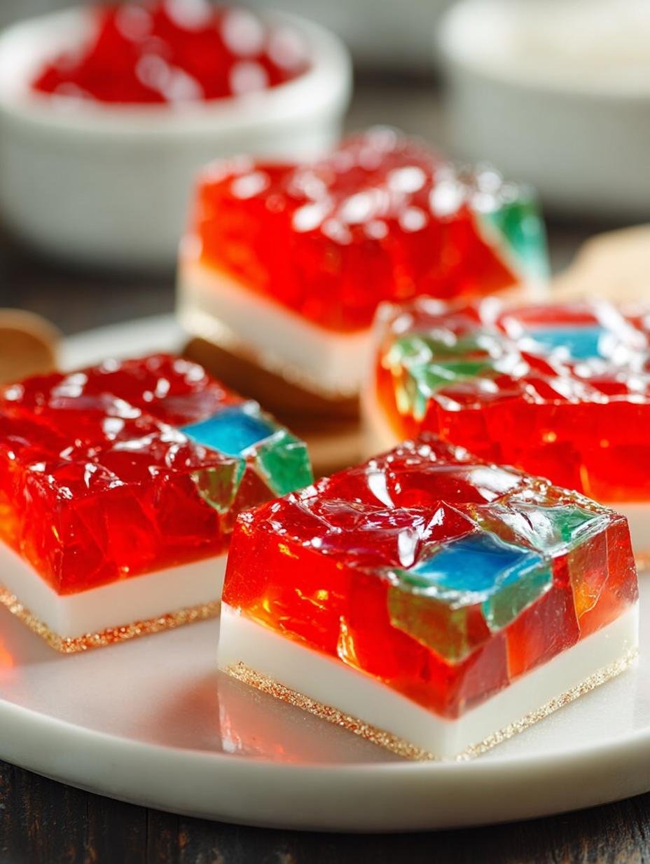 Stained Glass Jello: 5 Stunning Layers to Delight - Stained Glass Jello - additional detail