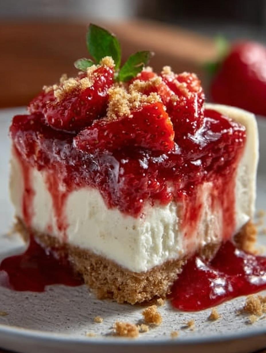 Strawberry Crunch Cheesecake