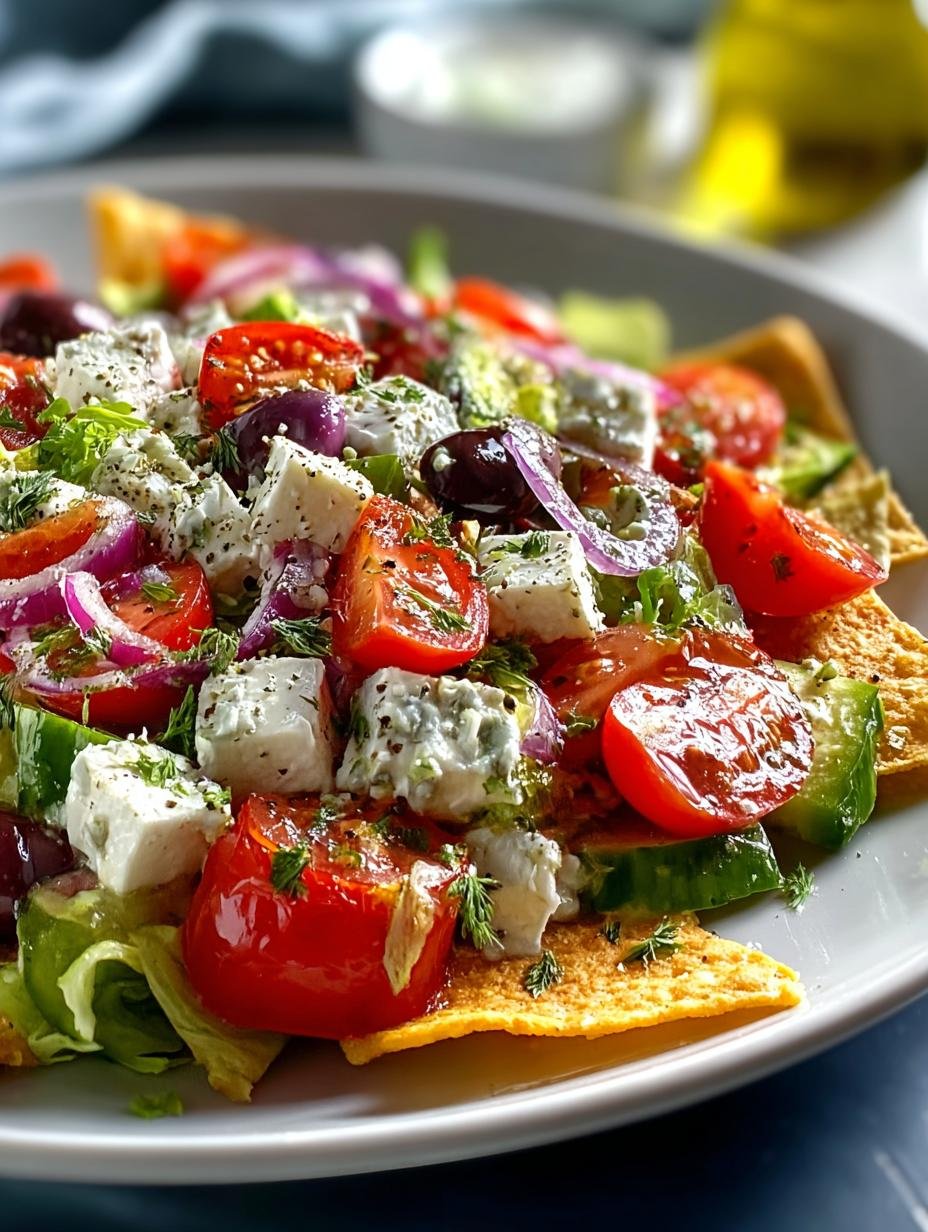 Tasty Greek Salad Nachos: 7 Flavors That Wow - Tasty Greek Salad Nachos - main visual representation