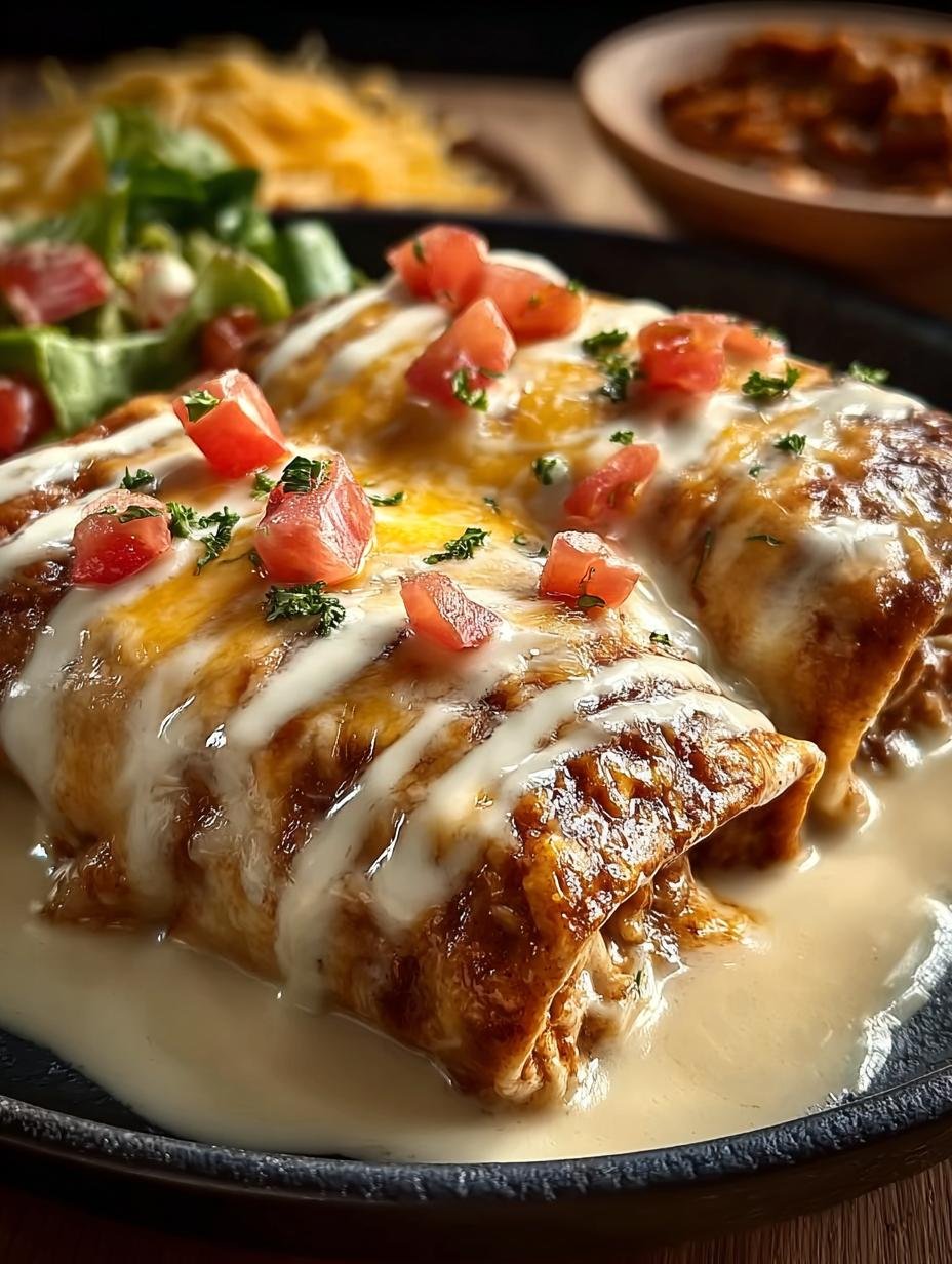 Chicken Enchiladas with Creamy Bliss for Dinner - Chicken Enchiladas with Creamy - main visual representation