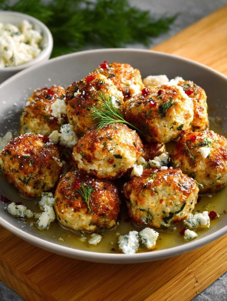 Chicken Feta Meatballs