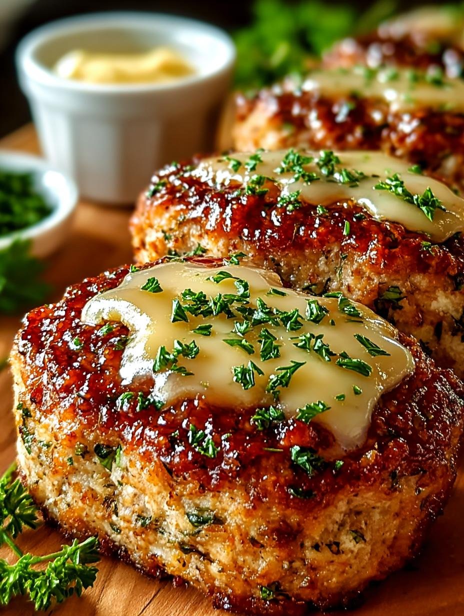 Garlic Parmesan Chicken Meatloaves
