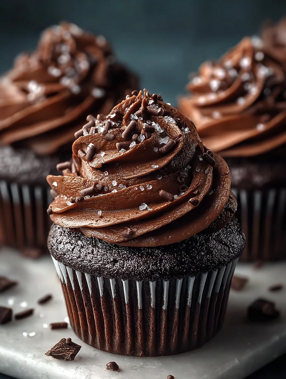 Triple Chocolate Truffle Cupcakes